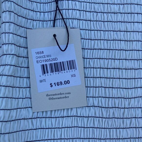 The East Order x Revolve Chance Smocked Fit and Flare Mini Dress Women’s X-Small - Picture 10 of 15